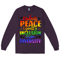 Plum inspirational words in rainbow colors Long Sleeve Tee - LillyAllenDesigns