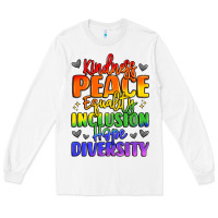 White inspirational words in rainbow colors Long Sleeve Tee - LillyAllenDesigns