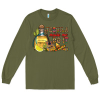 Army Green tequila made me do it Long Sleeve Tee - RanaPortraitStore