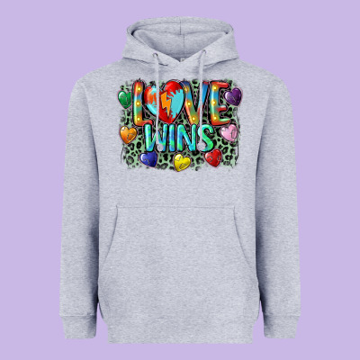 Love Wins Heavyweight Hoodie Designed By Cowgirlartshop