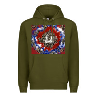 Army Green patriotic tie dye Premium Hoodie - CowGirlArtShop