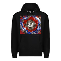 Black patriotic tie dye Premium Hoodie - CowGirlArtShop