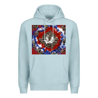 Blue Mist patriotic tie dye Premium Hoodie - CowGirlArtShop