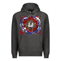 Charcoal Heather patriotic tie dye Premium Hoodie - CowGirlArtShop