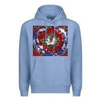Colony Blue patriotic tie dye Premium Hoodie - CowGirlArtShop
