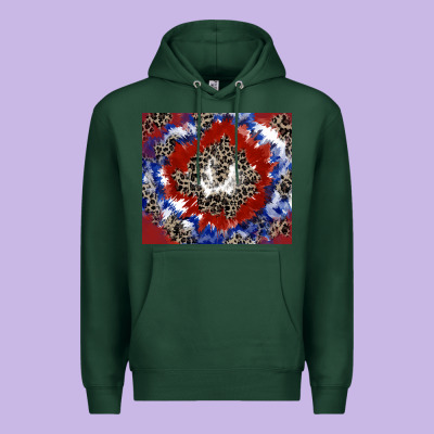 Patriotic Tie Dye Premium Hoodie Designed By Cowgirlartshop