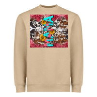 Mushroom mama cowhide  sunflowers Heavyweight Sweatshirt - LillyAllenDesigns