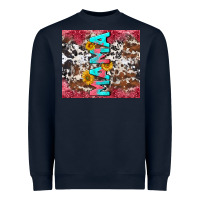 Navy mama cowhide  sunflowers Heavyweight Sweatshirt - LillyAllenDesigns