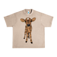 French Oak baby cow Urban Heavy Tee - NancyCooperArtShop
