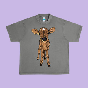 Baby Cow Urban Heavy Tee Designed By Nancycooperartshop