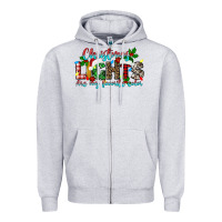 Heather Grey christmas lights are my favorite Zipper Hoodie - texasbilliewilder