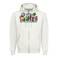 Oatmeal Heather christmas lights are my favorite Zipper Hoodie - texasbilliewilder