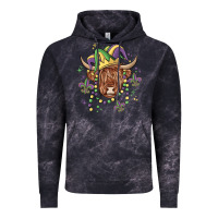 Cloud Black mardi gras cow Vintage Hoodie - MaliasSmallBusiness