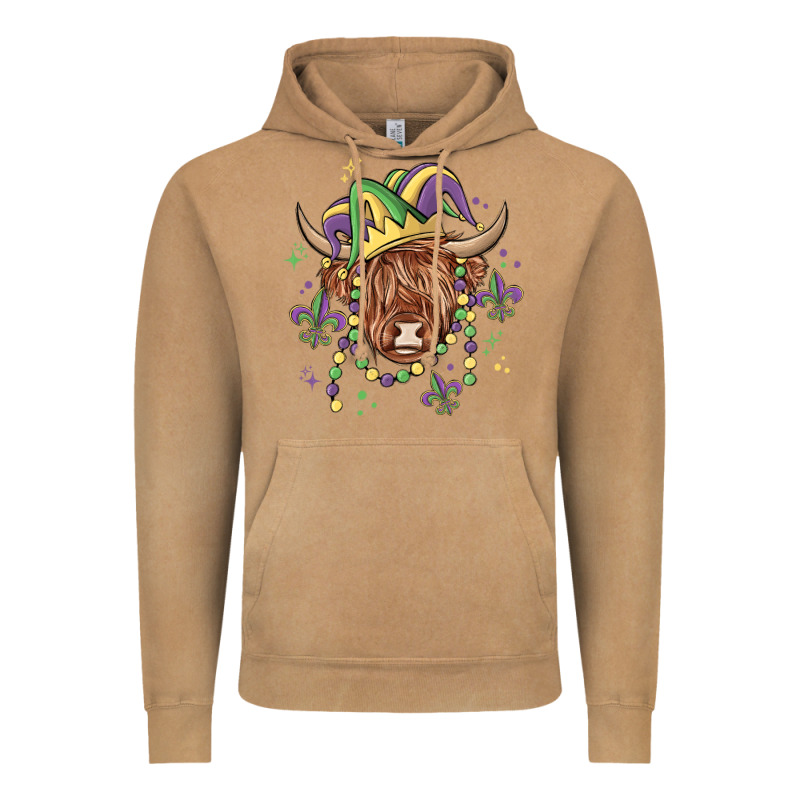 Mardi Gras Cow Vintage Hoodie by MaliasSmallBusiness | Teevron