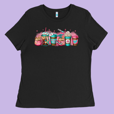 Nurse Fuel Coffee Cup Ladies Tee Designed By Jasminsmagicworld