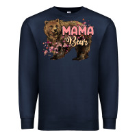Navy Mama bear mother's day Premium Sweatshirt - HowdyJamesFarm