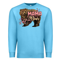 Ocean Blue Mama bear mother's day Premium Sweatshirt - HowdyJamesFarm