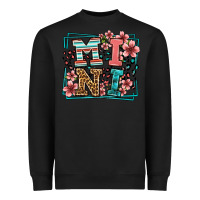 Black floral leopard frame mini Heavyweight Sweatshirt - LillyAllenDesigns