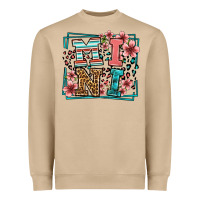 Mushroom floral leopard frame mini Heavyweight Sweatshirt - LillyAllenDesigns