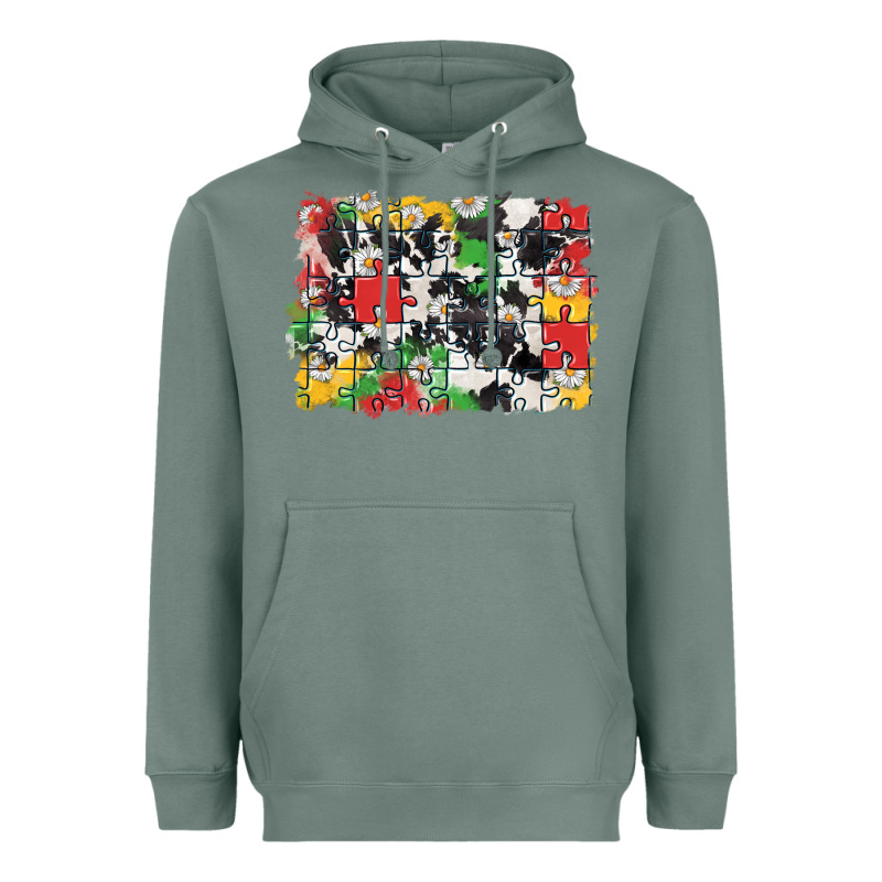 Autism Background Heavyweight Hoodie by CowGirlArtShop | Teevron