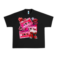 Black valentines day cassette Urban Heavy Tee - NancyCooperArtShop