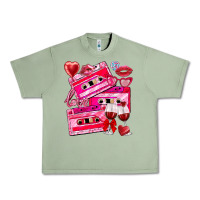 Oil Green valentines day cassette Urban Heavy Tee - NancyCooperArtShop