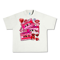 Pistachio valentines day cassette Urban Heavy Tee - NancyCooperArtShop