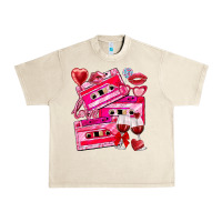 Sandshell valentines day cassette Urban Heavy Tee - NancyCooperArtShop