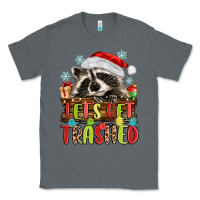 Charcoal Heather lets get trashed with raccoon Classic Tee - MaliasSmallBusiness