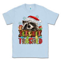 Dusty Blue lets get trashed with raccoon Classic Tee - MaliasSmallBusiness