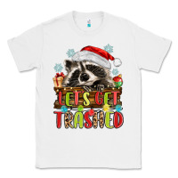 White lets get trashed with raccoon Classic Tee - MaliasSmallBusiness