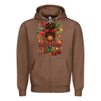 Chestnut santas favorite hair stylist afro messy bun Zipper Hoodie - texasbilliewilder