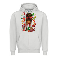 Dove Grey santas favorite hair stylist afro messy bun Zipper Hoodie - texasbilliewilder