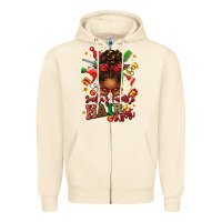 Sandshell santas favorite hair stylist afro messy bun Zipper Hoodie - texasbilliewilder