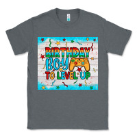 Charcoal Heather birthday boy to level up Classic Tee - JahusDesignShop