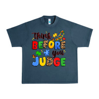 Midnight Navy think before you judge Urban Heavy Tee - JahusDesignShop