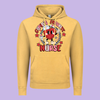 Cupids Favorite Nurse Vintage Hoodie Designed By Maliassmallbusiness