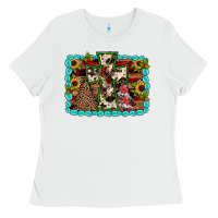 White Christmas cross Ladies Tee - JahusDesignShop