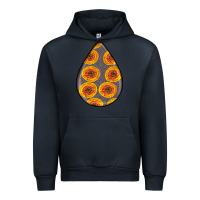 Navy african fabric pattern teardrop earrings 5 Urban Hoodie - BundleAndBundleShop