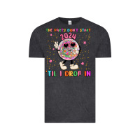 Vintage Black the party don t start til i drop in Vintage Tee - MaliasSmallBusiness