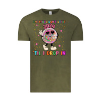Vintage Olive the party don t start til i drop in Vintage Tee - MaliasSmallBusiness