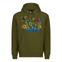 Army Green small town autism Premium Hoodie - CowGirlArtShop