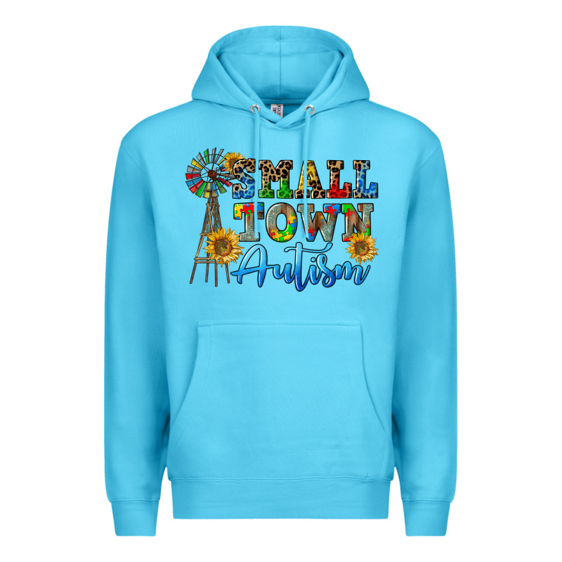 Small Town Autism Premium Hoodie by CowGirlArtShop | Teevron