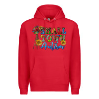 Red small town autism Premium Hoodie - CowGirlArtShop