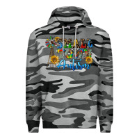 Slate Camo small town autism Premium Hoodie - CowGirlArtShop