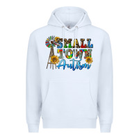 White small town autism Premium Hoodie - CowGirlArtShop