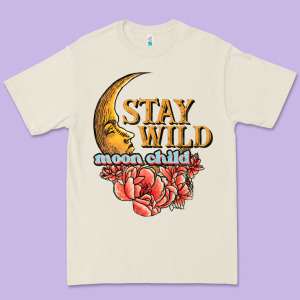Stay Wild Moon Child Premium Tee Designed By Jahusdesignshop