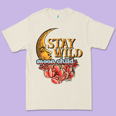 Stay Wild Moon Child Premium Tee Designed By Jahusdesignshop