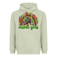 Matcha Mardi Gras rainbow and masks Heavyweight Hoodie - HowdyJamesFarm