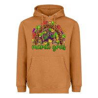 Meerkat Mardi Gras rainbow and masks Heavyweight Hoodie - HowdyJamesFarm